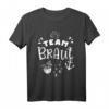 JGA Team Braut Damen Junggesellenabschied T-Shirt mit Anker - Maritimes Gruppenshirt für Strand, Sonne & Meer