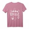 JGA Team Braut Damen Junggesellenabschied T-Shirt mit Anker - Maritimes Gruppenshirt für Strand, Sonne & Meer
