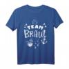 JGA Team Braut Damen Junggesellenabschied T-Shirt mit Anker - Maritimes Gruppenshirt für Strand, Sonne & Meer