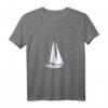 Schiff ahoi! Segelboot T-Shirt mit Aquarell-Design – Perfektes Geschenk für Matrosen, Kapitäne & Meerliebhaber zum Geburtstag & Weihnachten