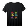 Damen Schnecken T-Shirt mit V-Ausschnitt – Leichtes, klassisches Basic-Shirt mit doppelt genähten Nähten