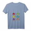 Damen Schnecken T-Shirt mit V-Ausschnitt – Leichtes, klassisches Basic-Shirt mit doppelt genähten Nähten