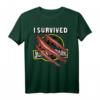 Jurassic Park I Survived Claw Marks On Logo T-Shirt - Offiziell Lizenzierter Dinosaurier Fanartikel