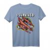 Jurassic Park I Survived Claw Marks On Logo T-Shirt - Offiziell Lizenzierter Dinosaurier Fanartikel