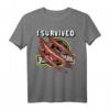 Jurassic Park I Survived Claw Marks On Logo T-Shirt - Offiziell Lizenzierter Dinosaurier Fanartikel