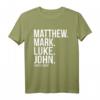 Matthew, Mark, Luke & John Evangelium T-Shirt - Christliches Geschenk für Christen, Frauen, Männer und Jugendliche zum Geburtstag oder als Glaubenssymbol