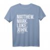 Matthew, Mark, Luke & John Evangelium T-Shirt - Christliches Geschenk für Christen, Frauen, Männer und Jugendliche zum Geburtstag oder als Glaubenssymbol
