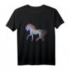 Hengst mit bunter Mähne Motiv Pferd Tiermotiv Reiten T-Shirt – Stylisches Pferde-Design für Reiter und Pferdeliebhaber