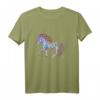 Hengst mit bunter Mähne Motiv Pferd Tiermotiv Reiten T-Shirt – Stylisches Pferde-Design für Reiter und Pferdeliebhaber