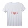 Damen Marokkanische Flagge Fahne Herzschlag EKG Design V-Ausschnitt T-Shirt – Perfekt für Marokko Fans und Freunde
