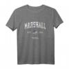 Marshall Texas TX Vintage Amerikanische Flagge Sportdesign T-Shirt – Patriotisches US-Flaggen Shirt für Veteranen, Militär & 4. Juli Feier