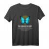 THE CHAOS THEORY Blau Schmetterling T-Shirt – Geschenk für Physiker, Mathematiker & Studenten zum Geburtstag oder Weihnachten