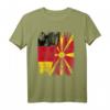 Nord Mazedonien Deutschland Flagge T-Shirt für Damen, Herren & Kinder – Klassisch geschnitten, ideal für Reisen, Events und Fanartikel