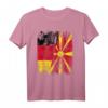 Nord Mazedonien Deutschland Flagge T-Shirt für Damen, Herren & Kinder – Klassisch geschnitten, ideal für Reisen, Events und Fanartikel