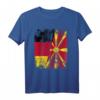 Nord Mazedonien Deutschland Flagge T-Shirt für Damen, Herren & Kinder – Klassisch geschnitten, ideal für Reisen, Events und Fanartikel