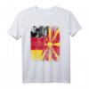 Nord Mazedonien Deutschland Flagge T-Shirt für Damen, Herren & Kinder – Klassisch geschnitten, ideal für Reisen, Events und Fanartikel