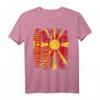 Nordmazedonien Flagge T-Shirt für Damen, Herren & Kinder – Klassisch geschnitten, doppelt genähter Saum
