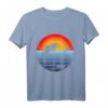 Meer Strand Urlaub Sonnenuntergang Retro Vintage Delphin T-Shirt für Kinder und Erwachsene – Perfekt für Urlaubsreisen, Bootstouren und Meerliebhaber