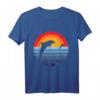 Meer Strand Urlaub Sonnenuntergang Retro Vintage Delphin T-Shirt für Kinder und Erwachsene – Perfekt für Urlaubsreisen, Bootstouren und Meerliebhaber