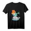 Lustiges Meerjungfrau auf Wal T-Shirt für Kinder - Süßes Meerestier Cartoon mit Fontäne, perfekt als Geschenkidee