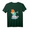 Lustiges Meerjungfrau auf Wal T-Shirt für Kinder - Süßes Meerestier Cartoon mit Fontäne, perfekt als Geschenkidee