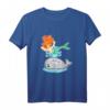 Lustiges Meerjungfrau auf Wal T-Shirt für Kinder - Süßes Meerestier Cartoon mit Fontäne, perfekt als Geschenkidee