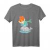 Lustiges Meerjungfrau auf Wal T-Shirt für Kinder - Süßes Meerestier Cartoon mit Fontäne, perfekt als Geschenkidee