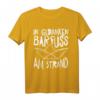 In Gedanken Barfuß am Strand T-Shirt - Für Fernweh, Reise- und Meerliebhaber mit niedlichem Papierboot Design