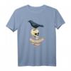 Rabe und Totenkopf für Literatur Liebhaber T-Shirt - Gothic, Horror & Edgar Allan Poe Geschenk für Fans