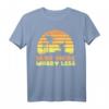 HapKoala Lilo & Stitch Surf More Worry Less Retro Portrait T-Shirt - Officially Licensed Fanartikel