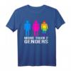 LGBTQ+ Flag T-Shirt – There Are More Than 2 Genders, Zeige deine Vielfalt und unterstütze Gleichberechtigung