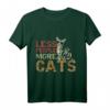 Funny Cat Lover T-Shirt - Lustiges Katzen T-Shirt Geschenk für Katzenmütter, -väter und Tierliebhaber mit 'Less People More Cats' Druck
