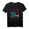 Lustiges rosa T-Shirt zum 33. Geburtstag für Frauen - Vintage Retro Geschenkidee für Oma, Schwester, Mutter & Freundinnen