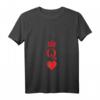 Damen Queen of Hearts Vintage Poker Karten T-Shirt mit V-Ausschnitt – Lustiges Halloween & Matching Paar-Shirt für Frauen