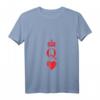 Damen Queen of Hearts Vintage Poker Karten T-Shirt mit V-Ausschnitt – Lustiges Halloween & Matching Paar-Shirt für Frauen