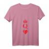 Damen Queen of Hearts Vintage Poker Karten T-Shirt mit V-Ausschnitt – Lustiges Halloween & Matching Paar-Shirt für Frauen