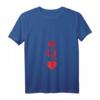 Damen Queen of Hearts Vintage Poker Karten T-Shirt mit V-Ausschnitt – Lustiges Halloween & Matching Paar-Shirt für Frauen