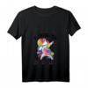 Damen Aunticorn Like Normal Aunt But More Awesome Dabbing Unicorn T-Shirt mit V-Ausschnitt – Perfekt für Unicorn-Liebhaber, Tanzfans & Geschenkideen