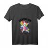 Damen Aunticorn Like Normal Aunt But More Awesome Dabbing Unicorn T-Shirt mit V-Ausschnitt – Perfekt für Unicorn-Liebhaber, Tanzfans & Geschenkideen