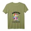 Damen Aunticorn Like Normal Aunt But More Awesome Dabbing Unicorn T-Shirt mit V-Ausschnitt – Perfekt für Unicorn-Liebhaber, Tanzfans & Geschenkideen