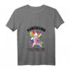 Damen Aunticorn Like Normal Aunt But More Awesome Dabbing Unicorn T-Shirt mit V-Ausschnitt – Perfekt für Unicorn-Liebhaber, Tanzfans & Geschenkideen