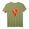 Rot Mohn Wasser Farbe Blumen T-Shirt - Aquarell Blumen Muster, Klassisch geschnitten, Doppelt genähter Saum