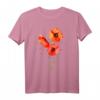 Rot Mohn Wasser Farbe Blumen T-Shirt - Aquarell Blumen Muster, Klassisch geschnitten, Doppelt genähter Saum