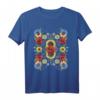 Sonnenblume & Roter Mohn – Ukrainisches Vyshyvanka-artiges Blumen T-Shirt für Männer, Frauen & Kinder zum Geburtstag & Unabhängigkeitstag