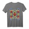 Sonnenblume & Roter Mohn – Ukrainisches Vyshyvanka-artiges Blumen T-Shirt für Männer, Frauen & Kinder zum Geburtstag & Unabhängigkeitstag