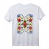 Sonnenblume & Roter Mohn – Ukrainisches Vyshyvanka-artiges Blumen T-Shirt für Männer, Frauen & Kinder zum Geburtstag & Unabhängigkeitstag