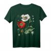Rote Mohnblume für Biologen T-Shirt – Klassisch geschnitten, doppelt genähter Saum, ideales Geschenk für Pflanzen- und Naturwissenschaftler