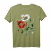 Rote Mohnblume für Biologen T-Shirt – Klassisch geschnitten, doppelt genähter Saum, ideales Geschenk für Pflanzen- und Naturwissenschaftler