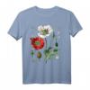 Rote Mohnblume für Biologen T-Shirt – Klassisch geschnitten, doppelt genähter Saum, ideales Geschenk für Pflanzen- und Naturwissenschaftler