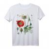 Rote Mohnblume für Biologen T-Shirt – Klassisch geschnitten, doppelt genähter Saum, ideales Geschenk für Pflanzen- und Naturwissenschaftler